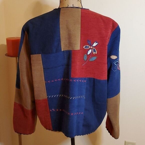 Vintage Koret City Blues Patchwork Denim Jacket - Size Large - Picture 7 of 10